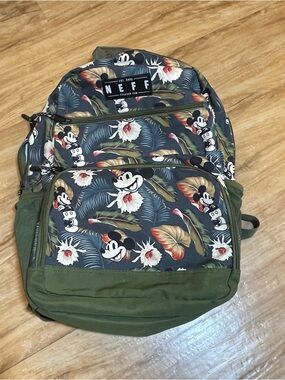 Neff X Disney Mickey Mouse Aloha Floral Chill 17" Travel Laptop Backpack